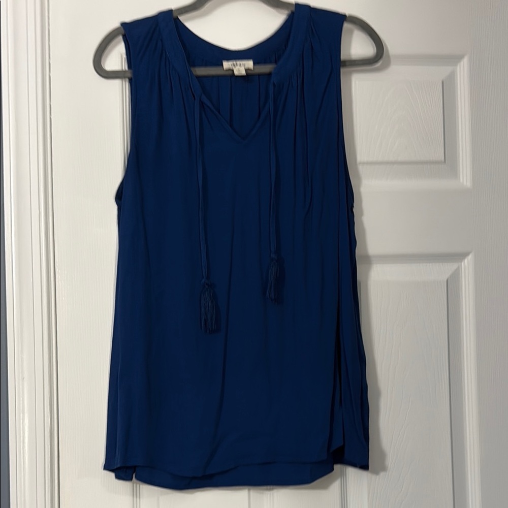 Style & Co. Sleeveless Navy Blouse
